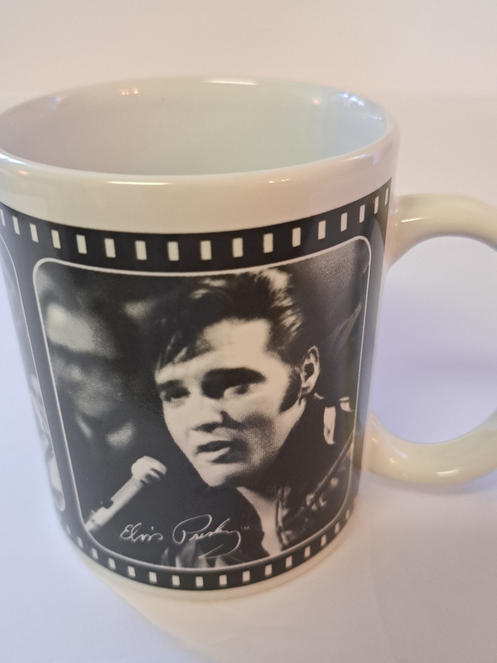 Elvis Presley Signature Black & White Ceramic Portrait Mug